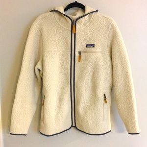 Patagonia Womens cream Retro Pile Hoody size Large